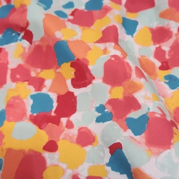 NWT UV Skinz Tankini Swim Top S Multicolor Dot Print UPF 50+ Ruched Bust - Picture 4 of 9